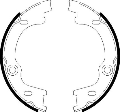 HELLA Brake Shoe Set, parking brake - H1772 - for e.g. KIA 8DA355050-881