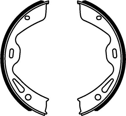 HELLA Brake Shoe Set, parking brake - H1775 - for e.g. PORSCHE 8DA355050-961