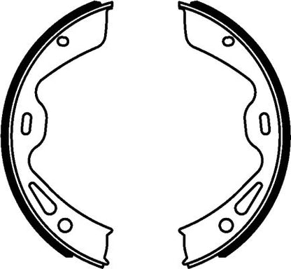 HELLA Brake Shoe Set, parking brake - H1775 - for e.g. PORSCHE 8DA355050-961