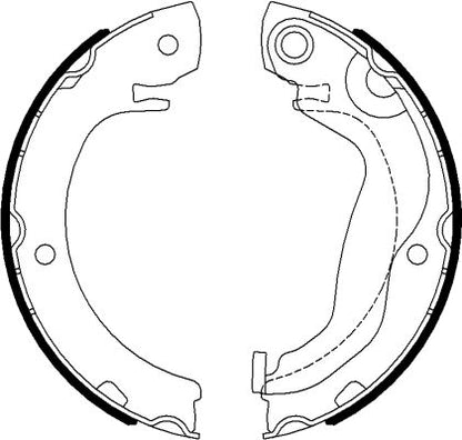 HELLA Brake Shoe Set, parking brake - H1781 - for e.g. TOYOTA 8DA355051-041
