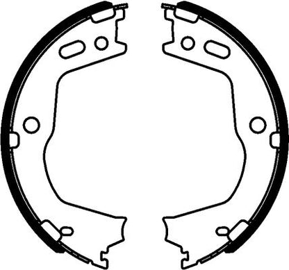 HELLA Brake Shoe Set, parking brake - H1787 - for e.g. HYUNDAI 8DA355050-981