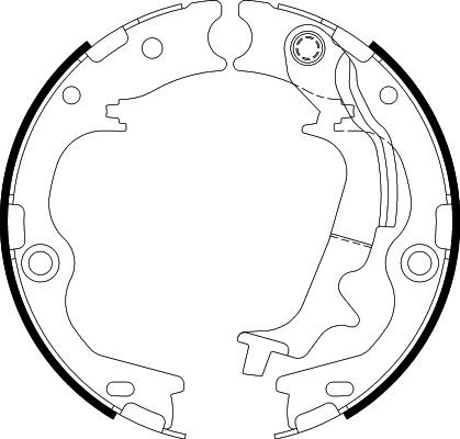 HELLA Brake Shoe Set, parking brake - H1791 - for e.g. HYUNDAI / KIA 8DA355051-091