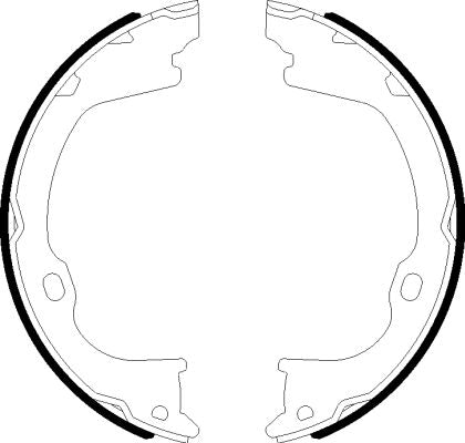 HELLA Brake Shoe Set, parking brake - H1793 - for e.g. DODGE / JEEP 8DA355051-101
