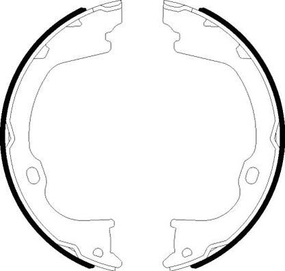 HELLA Brake Shoe Set, parking brake - H1793 - for e.g. DODGE / JEEP 8DA355051-101