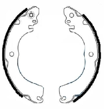 HELLA Brake Shoe Set - H1837 - for e.g. CITROEN / DODGE / MITSUBISHI / NISSAN 8DB355022-311