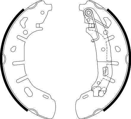 HELLA Brake Shoe Set - H1800 - for e.g. FIAT / OPEL / VAUXHALL 8DB355022-221