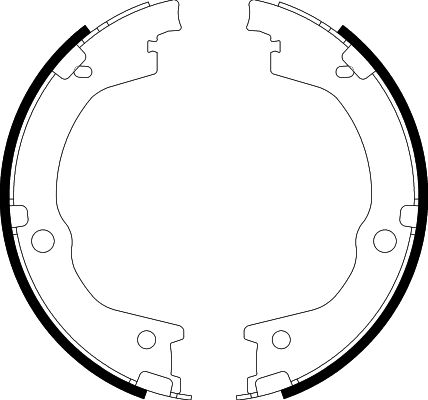 HELLA Brake Shoe Set, parking brake - H1804 - for e.g. HYUNDAI / KIA 8DA355051-111