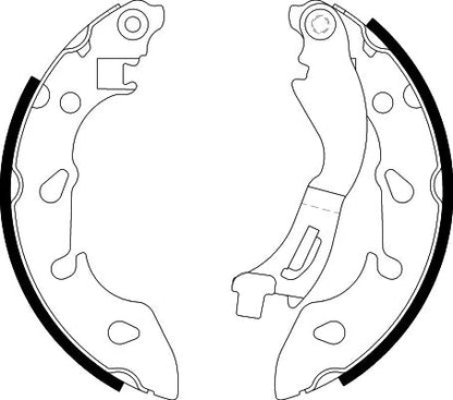 HELLA Brake Shoe Set - H1801 - for e.g. FIAT / FORD 8DB355022-211