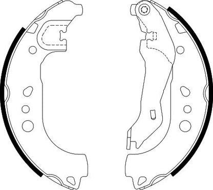 HELLA Brake Shoe Set - H1808 - for e.g. SEAT / SKODA 8DB355022-131