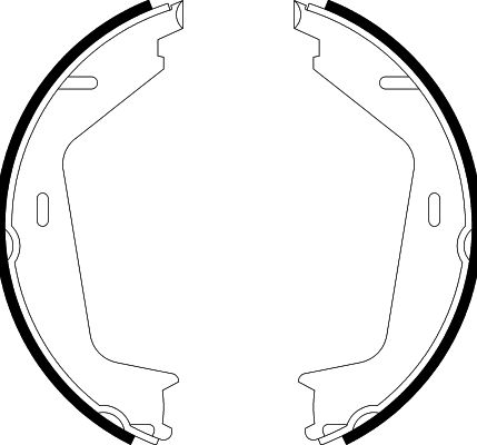 HELLA Brake Shoe Set, parking brake - H1820 - for e.g. VOLVO / VOLVO ASIA 8DA355051-161