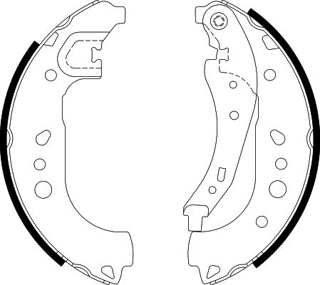 HELLA Brake Shoe Set - H1824 - for e.g. RENAULT / SMART 8DB355022-281