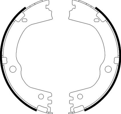 HELLA Brake Shoe Set, parking brake - H1832 - for e.g. HYUNDAI / KIA 8DA355051-211