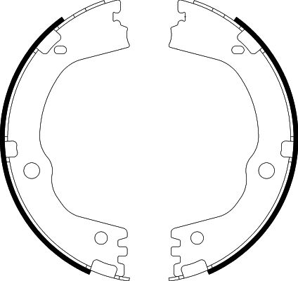 HELLA Brake Shoe Set, parking brake - H1832 - for e.g. HYUNDAI / KIA 8DA355051-211