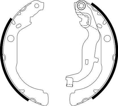 HELLA Brake Shoe Set - H1836 - for e.g. DACIA / RENAULT 8DB355022-261