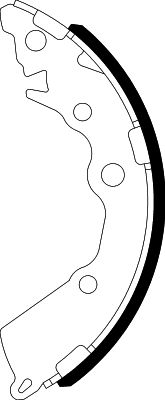 HELLA Brake Shoe Set - H1838 - for e.g. KIA 8DB355022-321