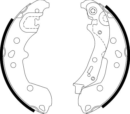 HELLA Brake Shoe Set - H1845 - for e.g. SEAT / VOLKSWAGEN 8DB355022-881