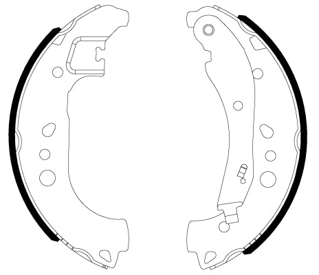 HELLA Brake Shoe Set - H1846 - for e.g. AUDI / SEAT / SKODA / VOLKSWAGEN 8DB355022-911