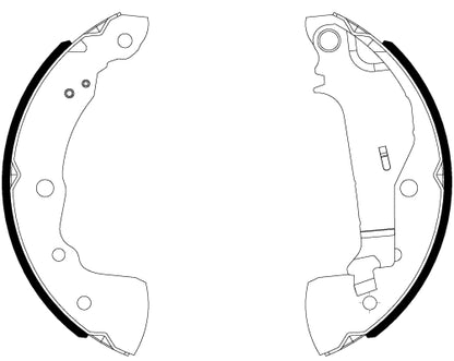 HELLA Brake Shoe Set - H1851 - for e.g. NISSAN 8DB355038-021