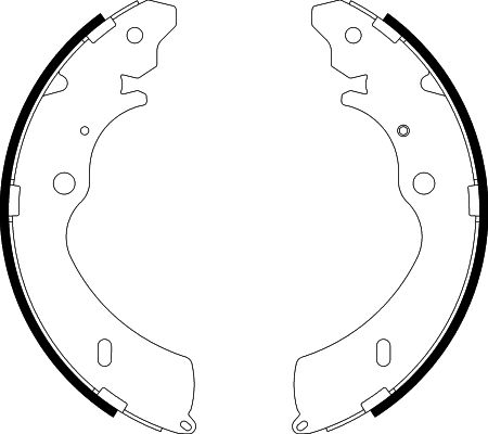 HELLA Brake Shoe Set - H1861 - for e.g. ISUZU 8DB355038-151