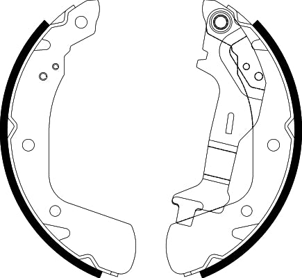HELLA Brake Shoe Set - H1060 - for e.g. SKODA 8DB355038-141