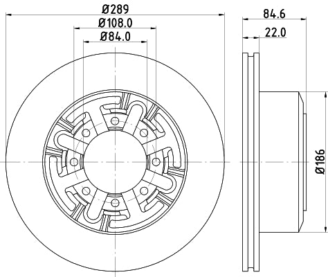 HELLA Brake Disc - 50940 - for e.g. IVECO 8DD355105-791