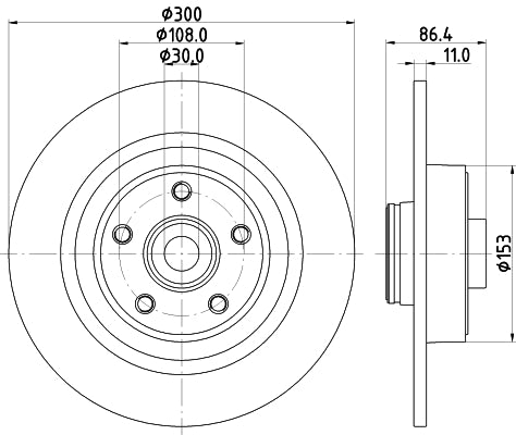 HELLA Brake Disc - 54598PRO - for e.g. RENAULT 8DD355123-321