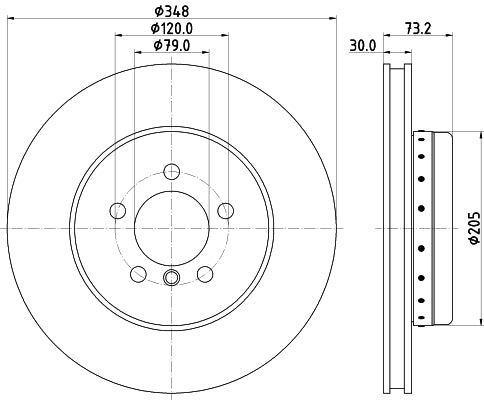 HELLA Brake Disc - 65138PRO_HC - for e.g. BMW 8DD355120-751