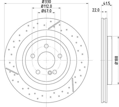 MINTEX Brake Discs V 330 : 5