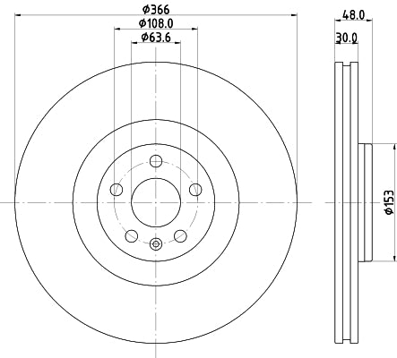 HELLA Brake Disc - 56089PRO_HC - for e.g. VOLVO 8DD355132-411