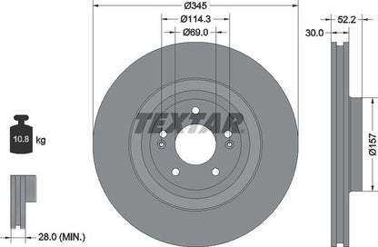 Textar Car Brake Discs (Pair)