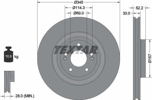 Textar Car Brake Discs (Pair)