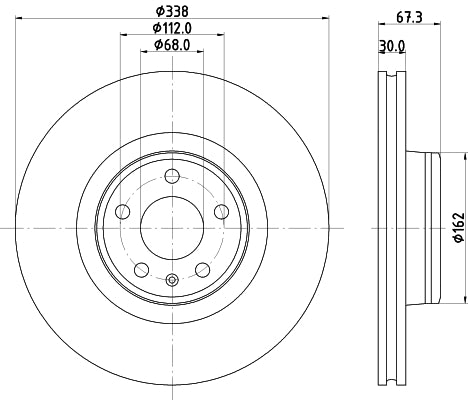 HELLA Brake Disc 8DD355135-151
