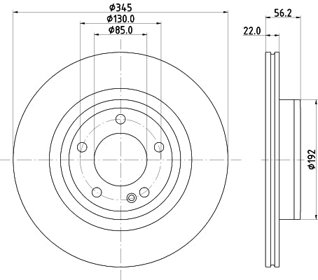 HELLA Brake Disc - 56457PRO_HC 8DD355135-171