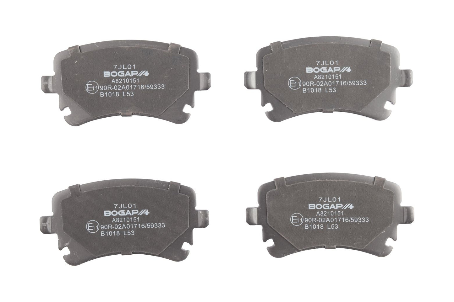 BOGAP Premium Brake Pad Set for disc brake A8210151