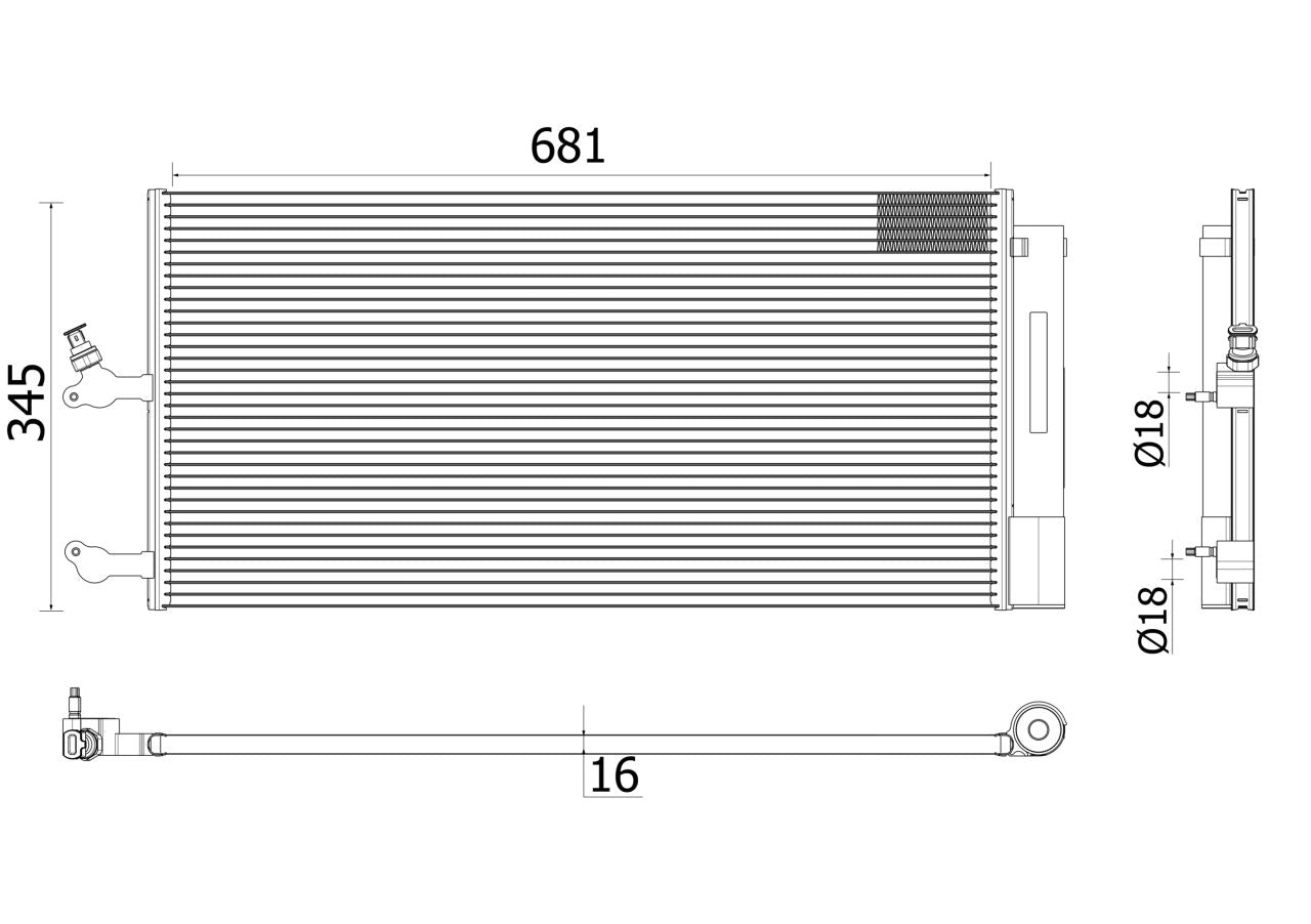 MAHLE Aircon condenser AC942000P