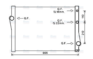 AVA Coolant Radiator BWA2471