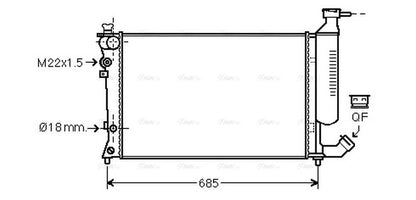 AVA Coolant Radiator CNA2156