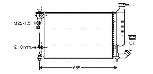 AVA Coolant Radiator CNA2156