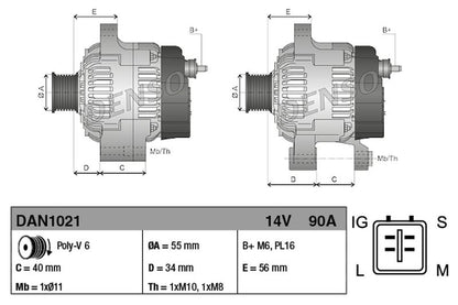 Denso Alternator DAN1021