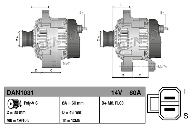 Denso Alternator DAN1031