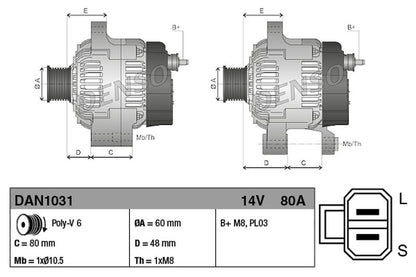 Denso Alternator DAN1031