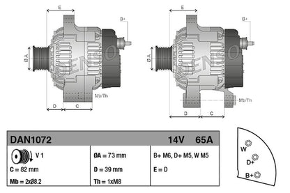 Denso Alternator DAN1072