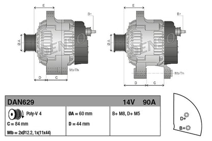 Denso Alternator DAN629