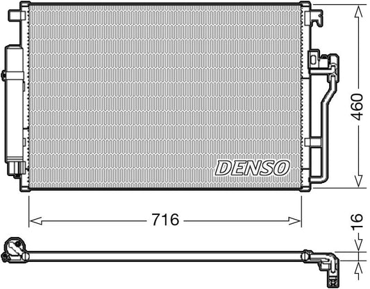 Denso Aircon Condenser DCN17008