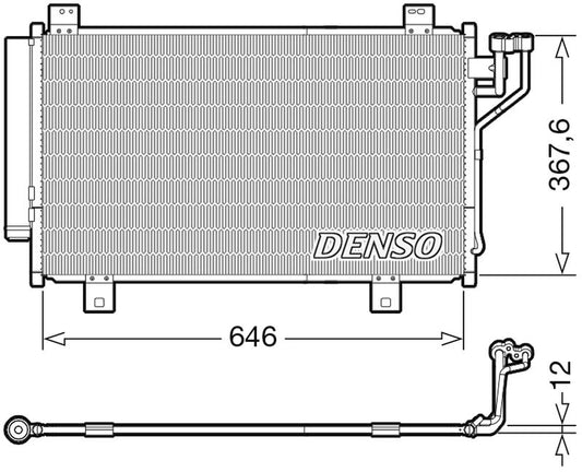 Denso Aircon Condenser DCN44012