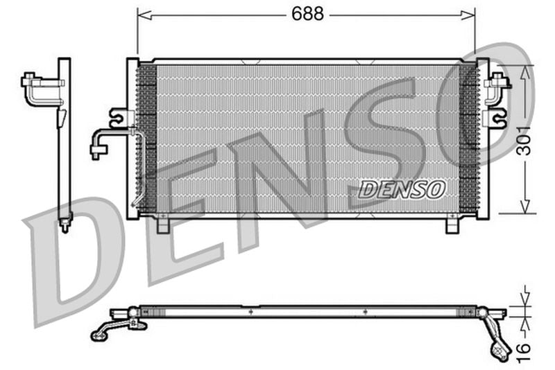 Denso Aircon Condenser DCN46004