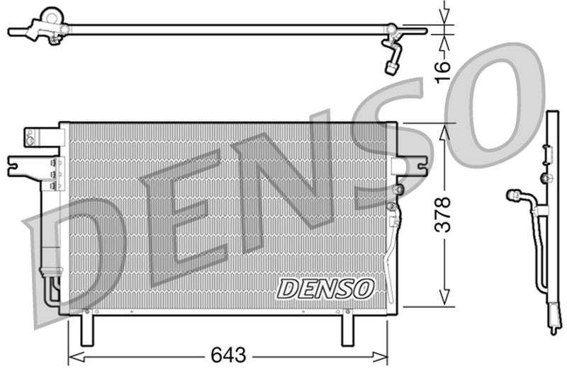 Denso Aircon Condenser DCN46016
