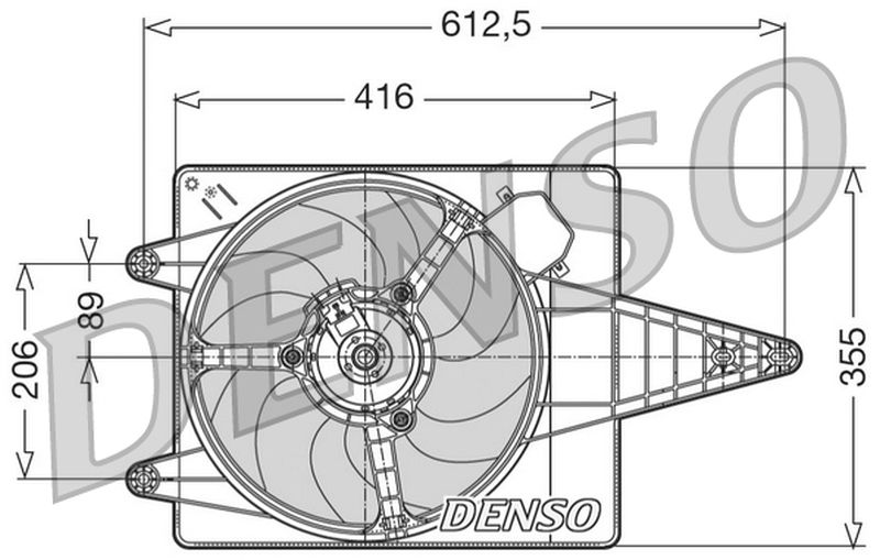 Denso Radiator Cooling Fan DER01004