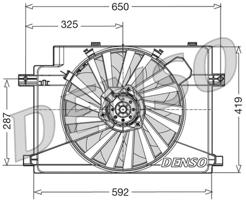 Denso Radiator Cooling Fan DER01006