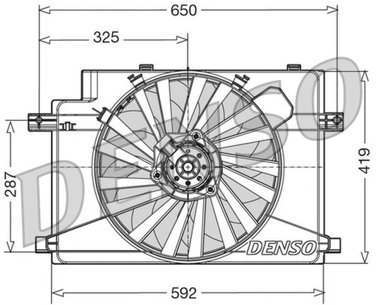 Denso Radiator Cooling Fan DER01006